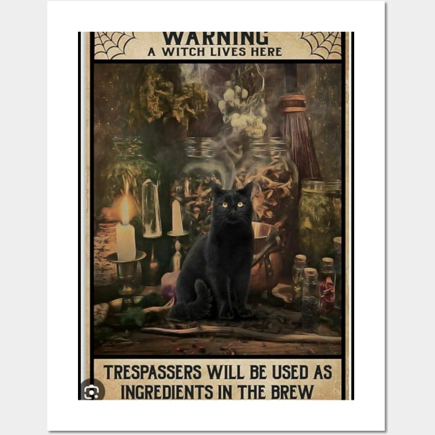 Witches and black cats Wall Art by J. Bisnett 